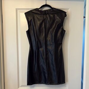 Black Leather Sleeveless dress